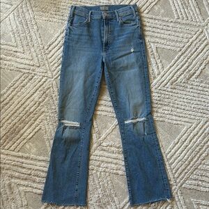 Mother Blue Distressed Women's Jeans
